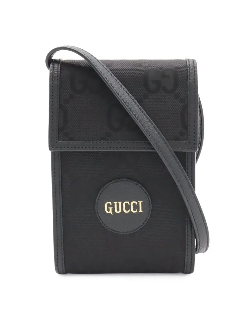 Gucci Off the Grid Pochette Mini Shoulder Bag Nylon Canvas Black
